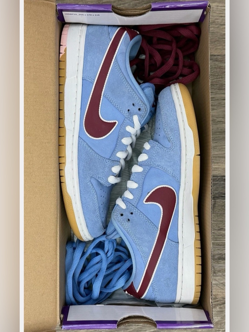 Nike SB Dunk Low Premium Philadelphia Phillies DQ4040-400 Sz 7 OG Laces + OG Box - Picture 6 of 9